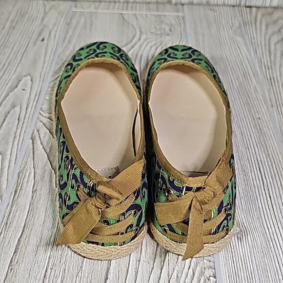 UGG Indah Marrakech Green Blue Cotton Flats Womens Size 7 NEW - Picture 5 of 12